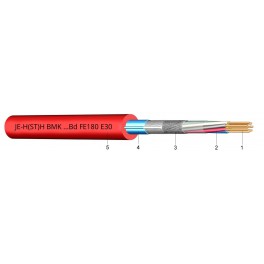 JE-H(ST)H BMK ...Bd FE180 E30 - Halogen free, fire resistant, telecommunication cable with FE180 and E30