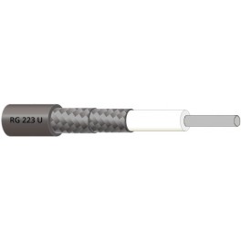 RG 223 U  - Double screened 50 Ohm RF coaxial cable manufactured in compliance  with MIL-C-17F standards