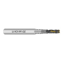 LI-YCY-PF-OZ - Cablu de date si control, flexibil, ecranat, izolat cu PVC, 0.6/1 kV