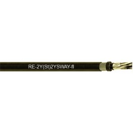 RE-2Y(St)2YSWAY-fl - PE insulated, collective screened, armoured, PVC sheathed instrumentation cable (300/500 V)