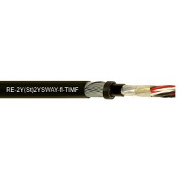 RE-2Y(St)2YSWAY-fl-TIMF - Multi-triple, PE insulated, screened, armoured, PVC sheathed instrumenation cable (300/500 V)