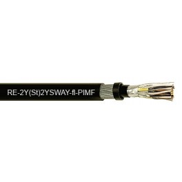 RE-2Y(St)2YSWAY-fl-PIMF - Multi-pair, PE insulated, screened, armoured, PVC sheathed instrumentation cable (300/500 V)