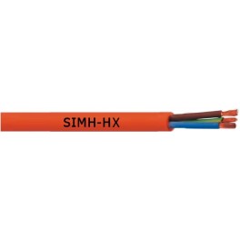 SIMH-HX  - Halogen free, flame-retardant, non-corrosive FE 180/E 90 silicone sheathed cable