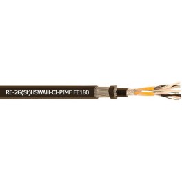 RE-2G(St)HSWAH-CI-PIMF FE180 - Silicone insulated, individual & collective screened, HFFR sheathed instrumentation cable (500 V)