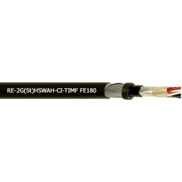 RE-2G(St)HSWAH-CI-PIMF FE180 - Silicone insulated, individual & collective screened, HFFR sheathed instrumentation cable (500 V)