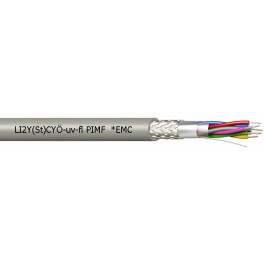 LI2Y(St)CYÖ-uv-fl PIMF  *EMC  - PE insulated, screened, data cable (300/500 V)