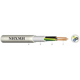 NHXMH - Cablu pentru instalatii, fara emisii de halogeni (LSZH), cu intarziere la propagarea focului, 300/500 V