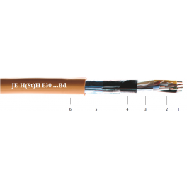 JE-H(ST)H FE180 E30 ...Bd - Halogen free and flame retardant installation cable with circuit integrity of 30 min