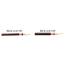 RG 6/ U-4 F HF & RG 6/ U-6 F HF  - Cabluri coaxiale, 75 Ohm, fara emisii de halogeni (LSZH)