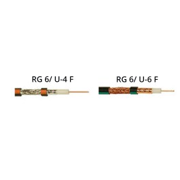 RG 6/ U-4 F (Al) & RG 6/ U-6 F (CCA)  - RG-PVC-Al - Cabluri coaxiale, 75 Ohm, invelis din PVC