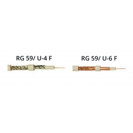 RG 59/ U-4 F (Al) & RG 59/ U-6 F (CCA)  - RG-PVC-Al - Coaxial cables, 75 Ohm, PVC sheathed, Aluminium screened